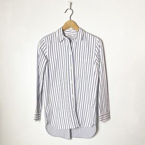 Madewell Blue and White Striped Button Down Shirt